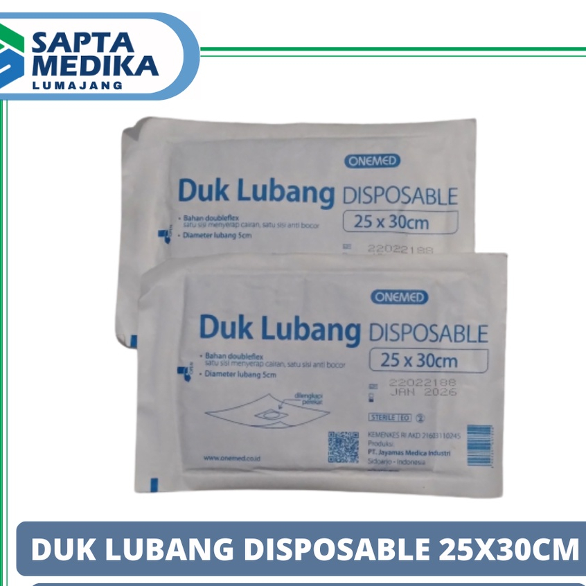 Duk Lubang 25x30cm Steril Disposable Onemed