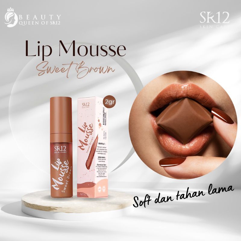 Lip Mousse Sweet Brown  Lip Mouse Lip Plumper Lip Krim Cokelat Lipkrim Lipstik Cream Pewarna Bibir Warna Coklat Lipcream Waterproof