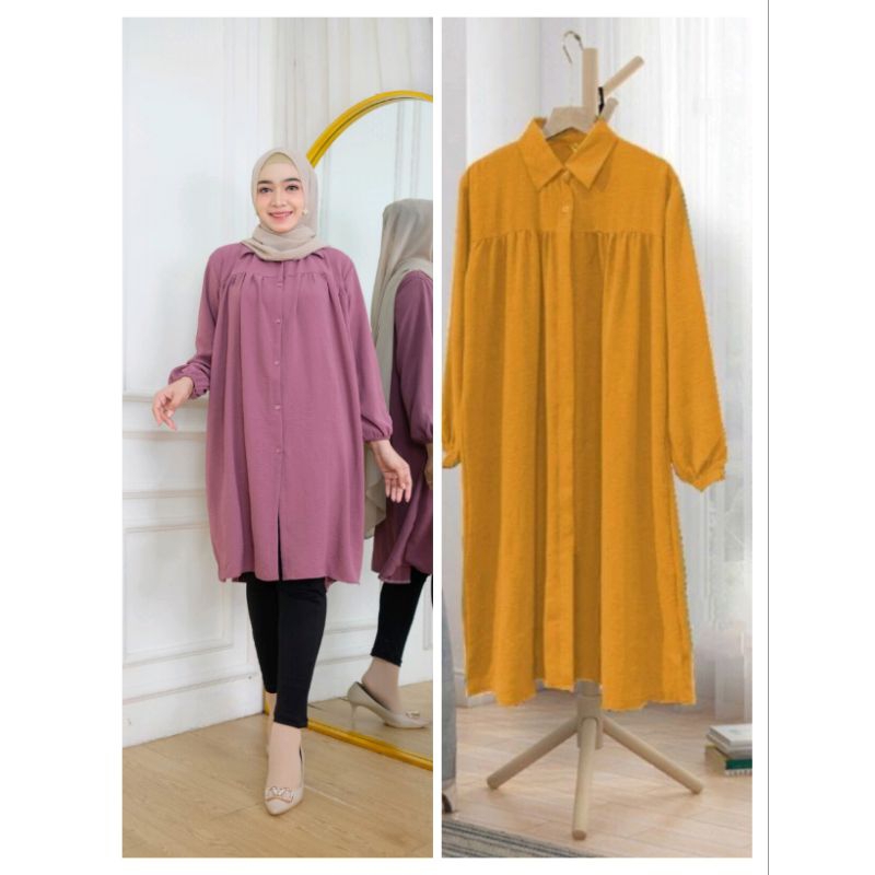 TUNIK CRINKLE JUMBO// WANITA MASAKINI