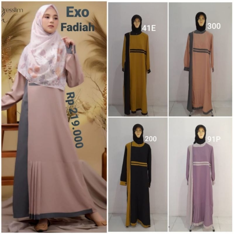 GAMIS DRESSLIM EXO FADIAH RABBANI ORI