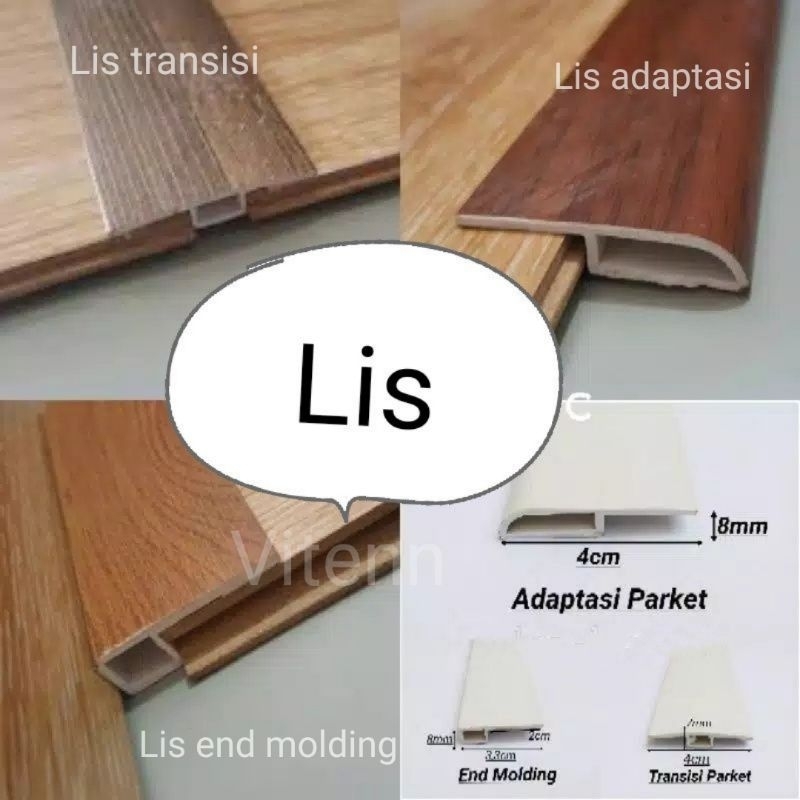 list parket PVC / Lis siku pvc isi 2,4meter