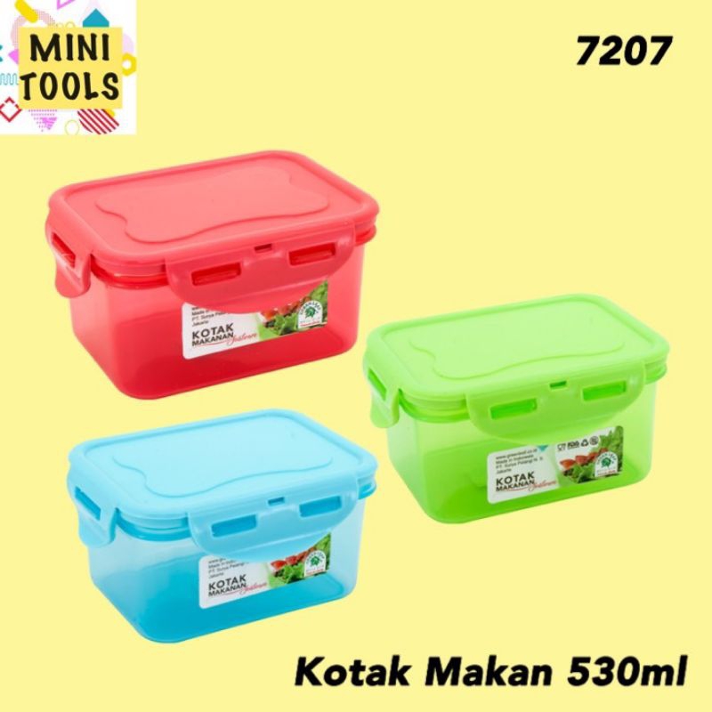 Kotak Makanan Kecil Sealware Lock 4 530ml / Kotak Bumbu / Green Leaf 7207