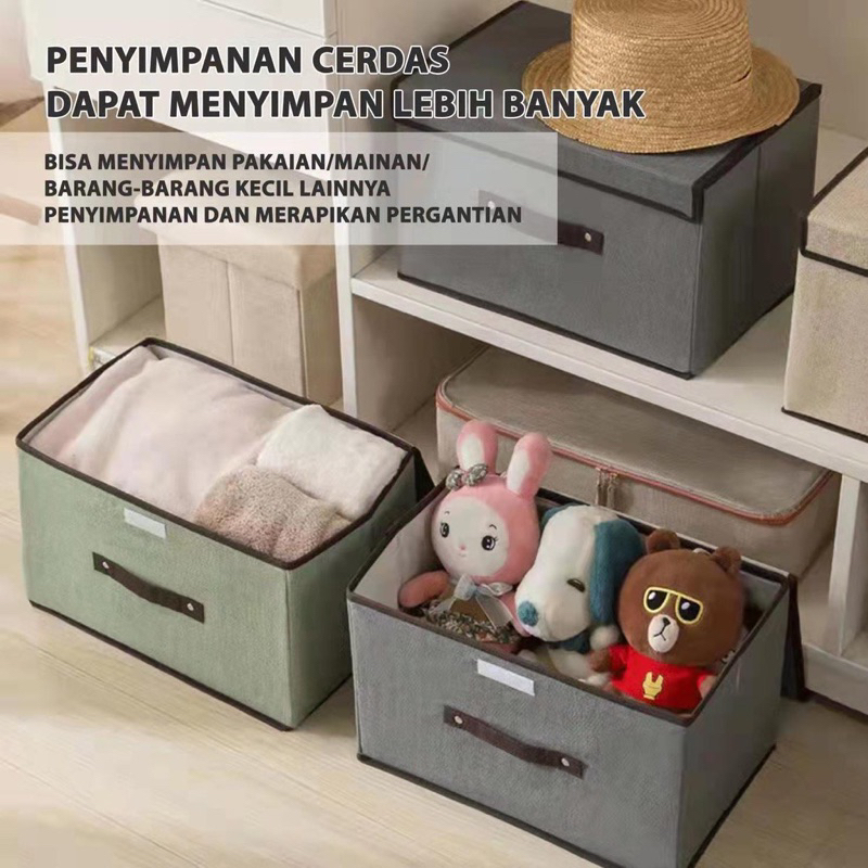 STORAGE BOX Organizer Kotak Tempat Penyimpanan Baju Mainan Lipat Multifungsi Praktis Set Kecil dan Besar