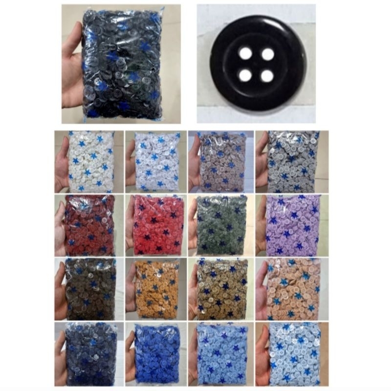 Kancing Baju/Hem/Kemeja Dinas PDH 14mm/1,4cm/22L @10 gros