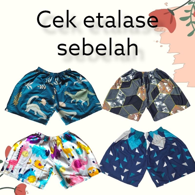 Celana kolor pendek pria wanita dewasa max bb 75 kg etalase 3
