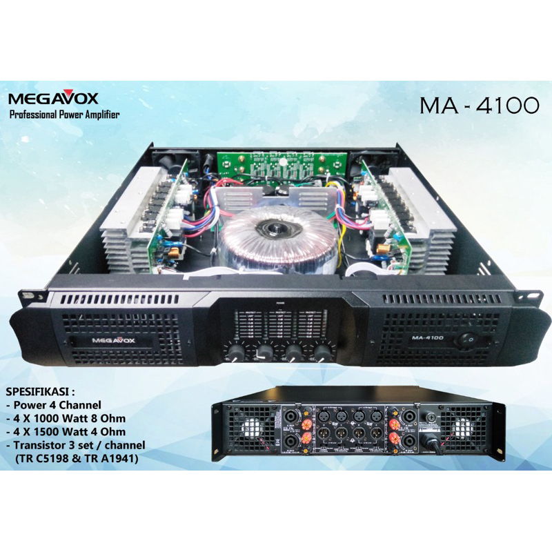 Power megavox ma4100 Original 4 channel MA 4100