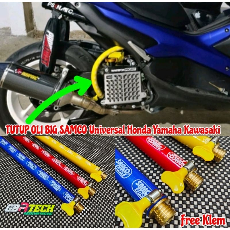 SELANG OLI MESIN HAWA RADIATOR SAMCO SPORT BIG PLUS TUTUP OLI KUNINGAN NEPEL OLI FREE KLEM UNIVERSAL