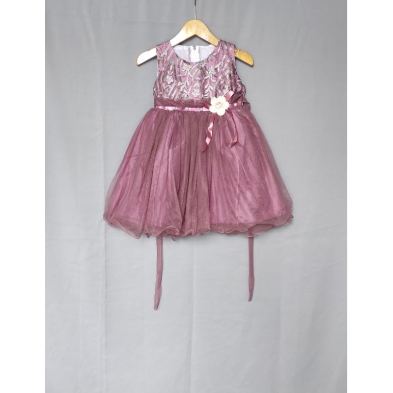 Baju pesta anak perempuan / Dress pesta anak / Gaun tutu anak ( Warna Lilac)