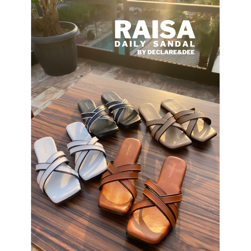 DECLARE&amp;DEE SANDAL WANITA DAILY FLAT RAISA