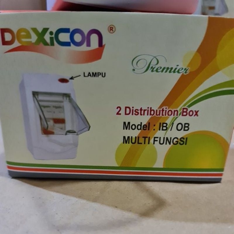 BOX MCB 2 Group Dexicon IB OB / MCB Box isi 2 Lampu Indikator Murah