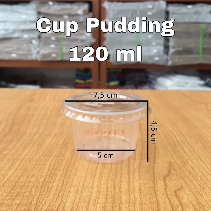 [50pcs] CUP PUDING 120ml | CUP JELLY 120ml SUDAH TERMASUK TUTUP