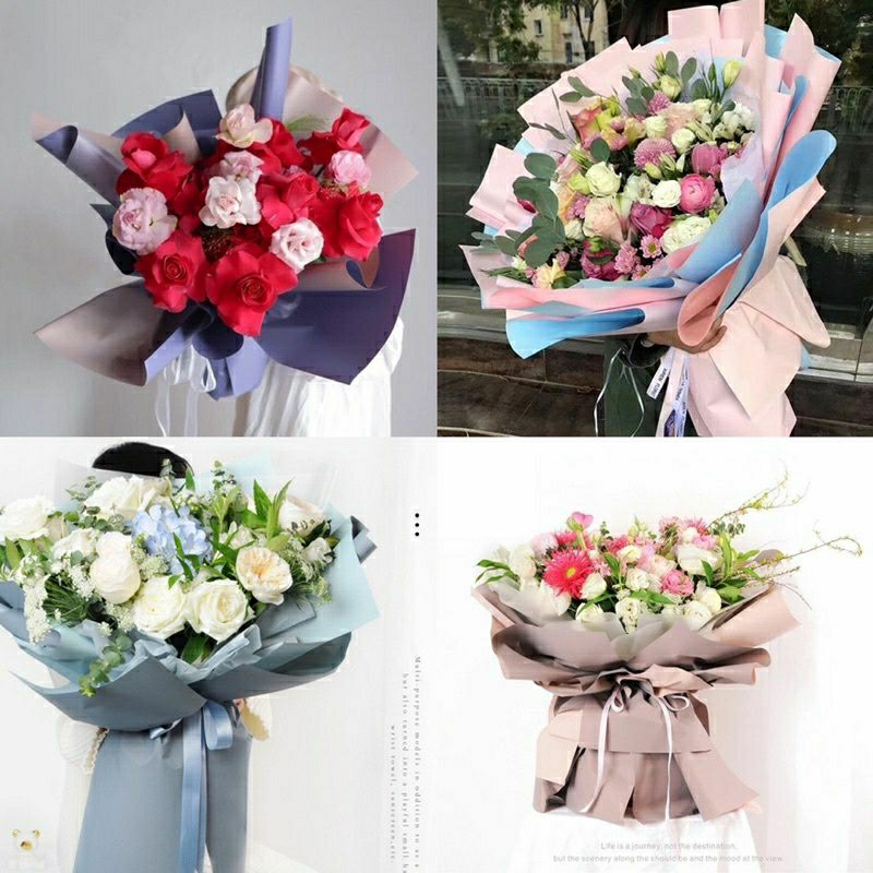 

[20LEMBAR] Flower Wrapping Paper 2 color/Kertas Pembungkus Bunga/Kertas Buket Bunga Cellophane Florist