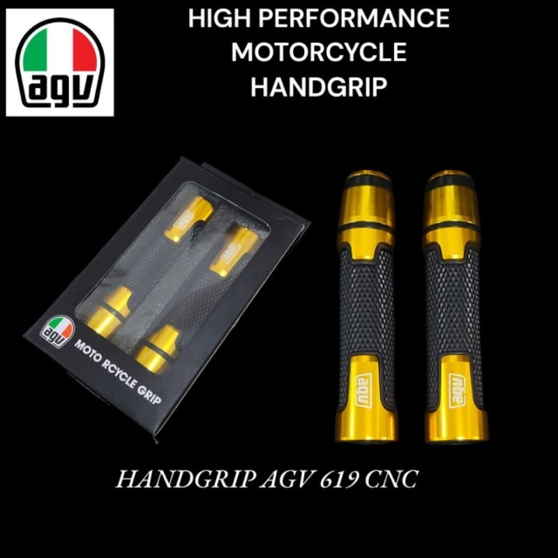 Handgrip Motor AGV ITALY CNC Grip AGV Ninja R RR Ninja Fi Ninja250 Cb150 CBR R15 V2 V3 V4 GSX R25 NMAX AEROX PCX ADV VARIO SCOOPY DILL UNIVERSAL MOTOR