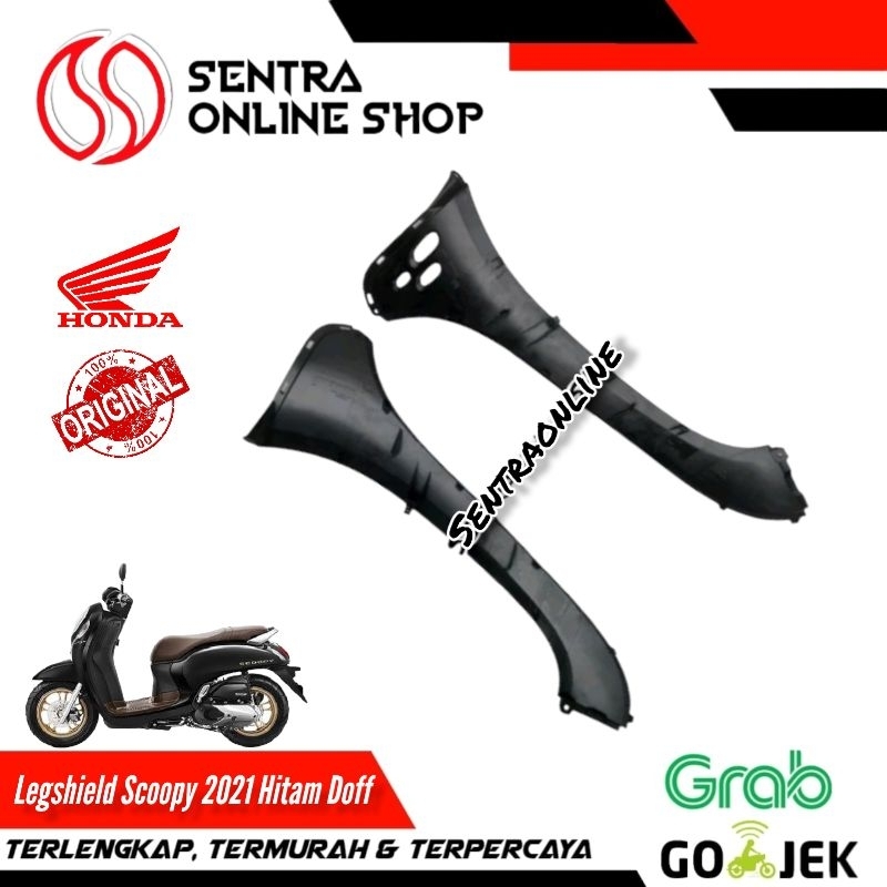 Sayap legsil legshield luar kanan kiri scoopy all new 2021 hitam doff dop original