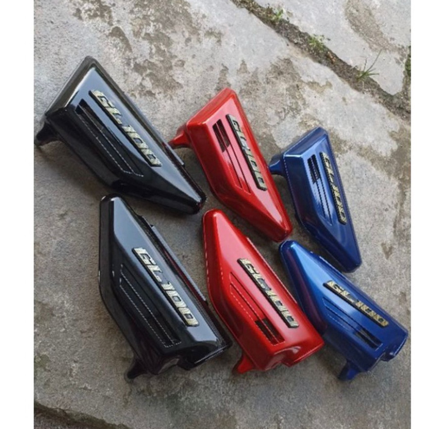 Cover Body Bodi Samping Tepong Aki Kanan Kiri GL 100 warna - Bok Aki GL 100 Kanan Kiri Warna ##444