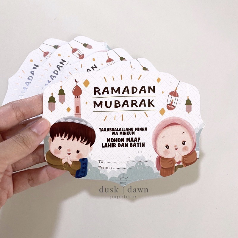 Kartu Ucapan Lebaran Lucu (bentuk-1 set isi 4pcs)