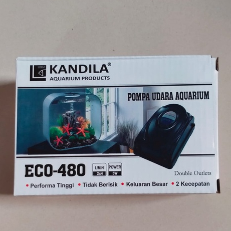 KANDILA ECO 480 KANDILA AERATOR 2 LUBANG AIRPUMP AQUARIUM / POMPA UDARA AQUARIUM