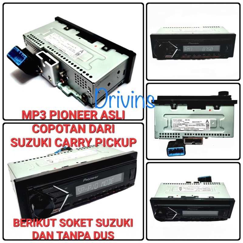 Head Unit Tape Mobil Single Din Mp3 Pioneer Asli Copotan Dari Suzuki Carry Pickup