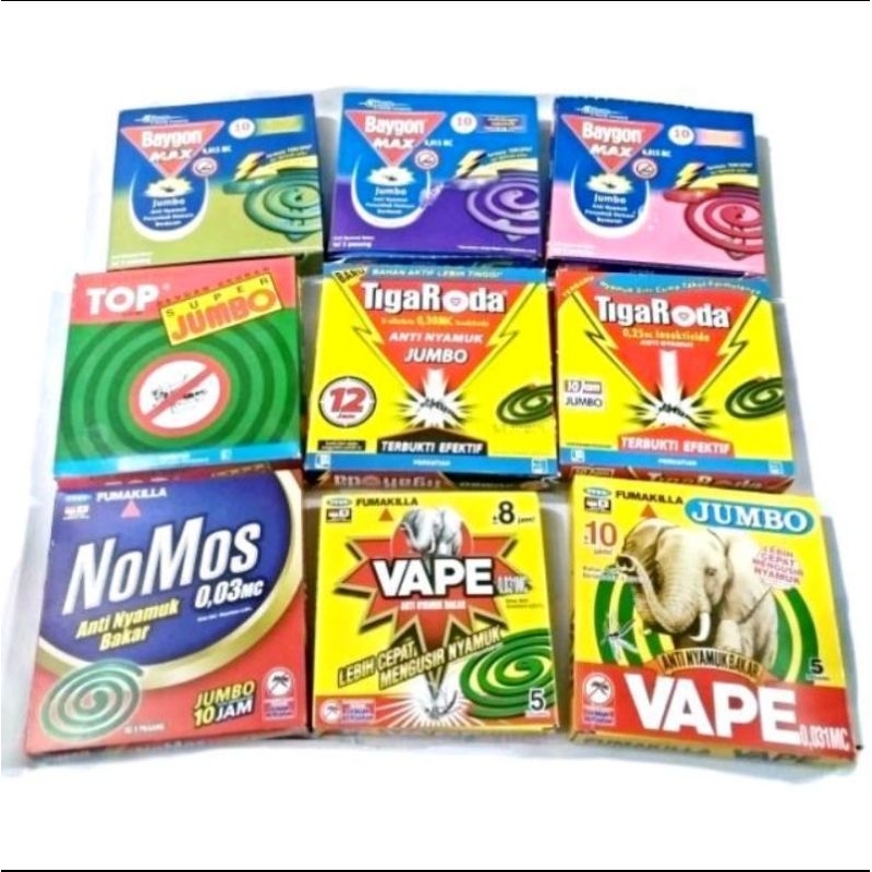 obat nyamuk bakar Baygon||Tiga roda||Vape||Nomos