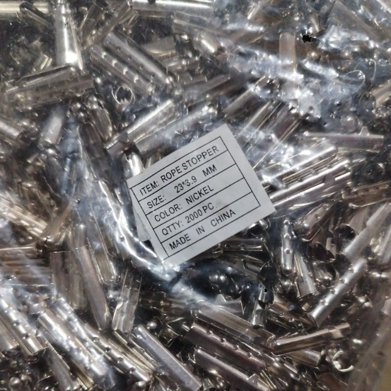 aglet ujung tali sepatu impor isi 100 pcs / aglet ujung tali Hoodie import kualitas premium tebal