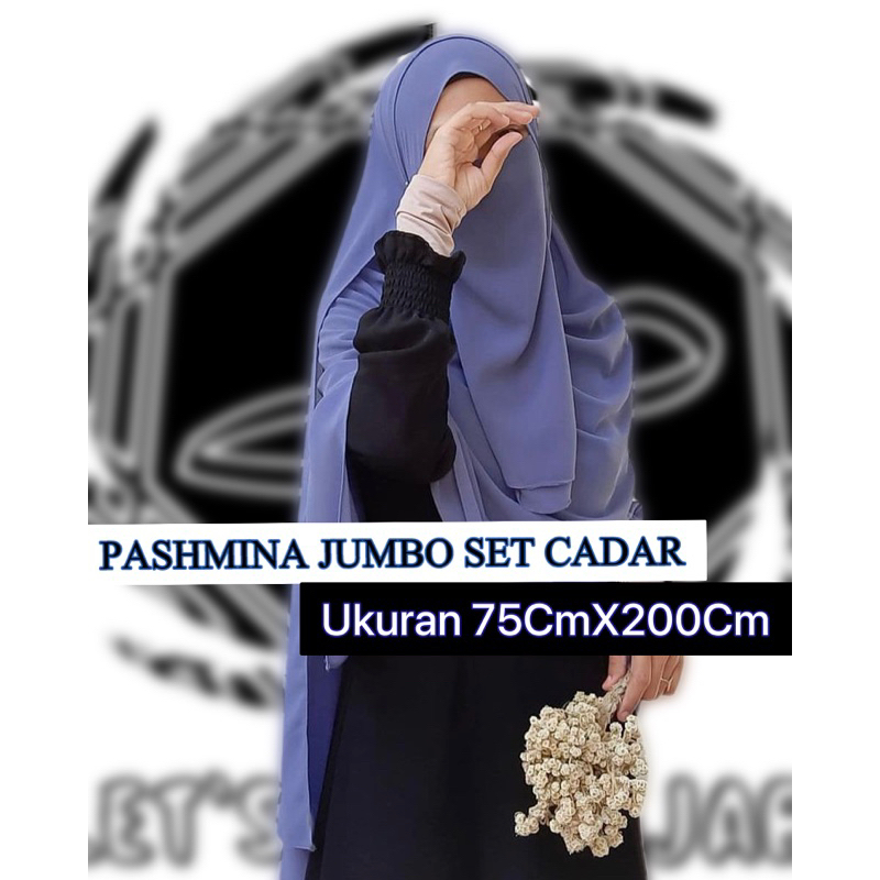 PASHMINA JUMBO/PASHMINA JUMBO PLUS CADAR/PASHMINA JUMBO UKURAN 75X200/PASHMINA JUMBK SEMY SYAR'I