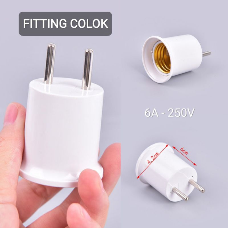 Fitting Lampu Colok Amasco E27 - Dudukan Lampu Fiting