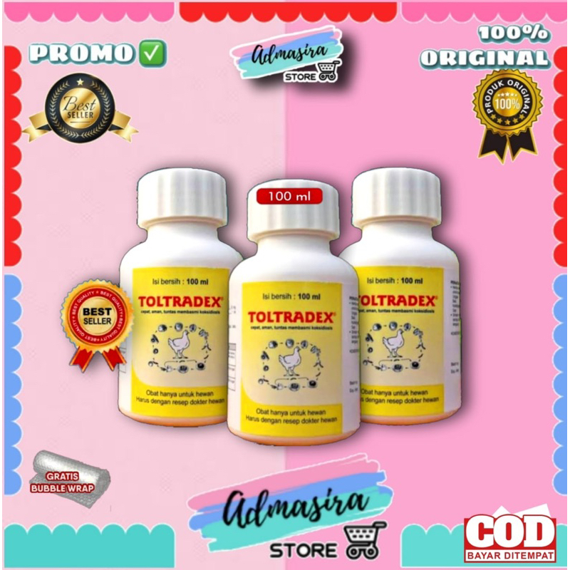 TOLTRADEX 100ml Medion obat Koksidiosis Unggas ayam kelinci