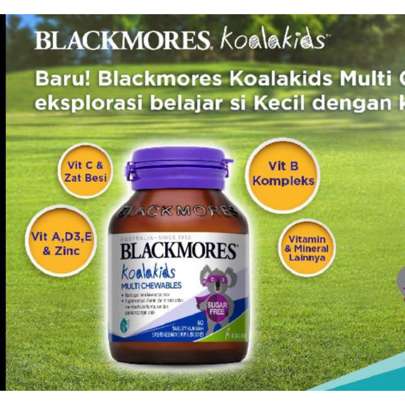 Blackmores koala kids multi chewable isi 60 ( suplemen pertumbuhan dan kecerdasan anak )