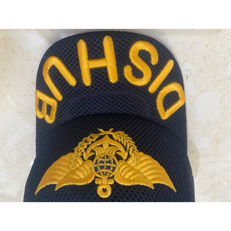 Topi Dishub Bahan Dobel mess Biru//hitam