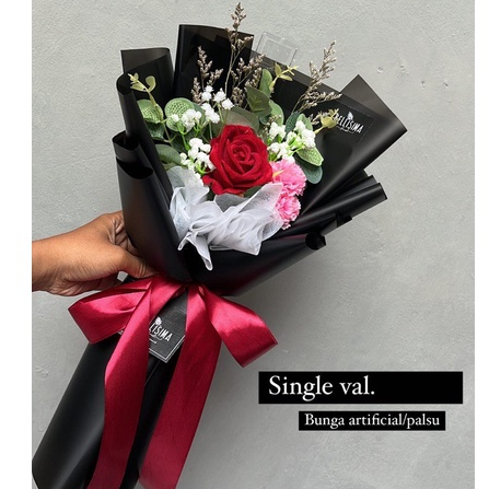 Buket mawar artificial/ palsu spesial valentine - Bellisima Florist Bogor