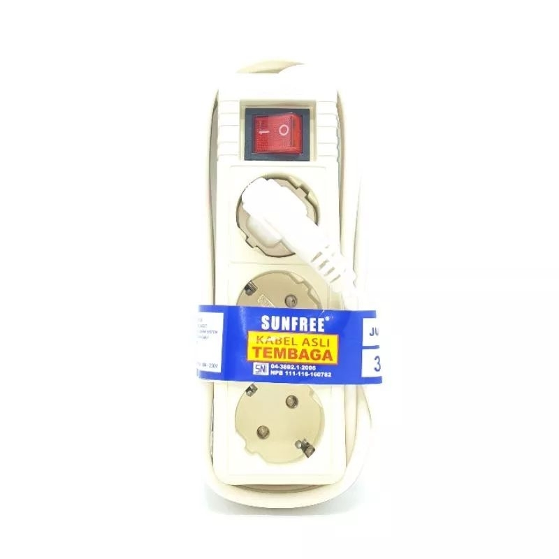 STOP KONTAK SUNFREE 2L/3L/4L/5L + SWITCH + KABEL 3 METER