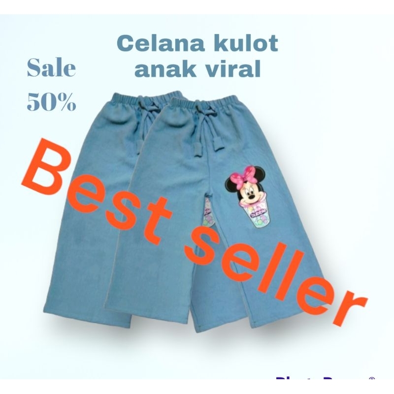 COD/kulot anak/Celana panjang anak/kulot crinkle anak/celana panjang cringkle/kulot anak ribbon pant