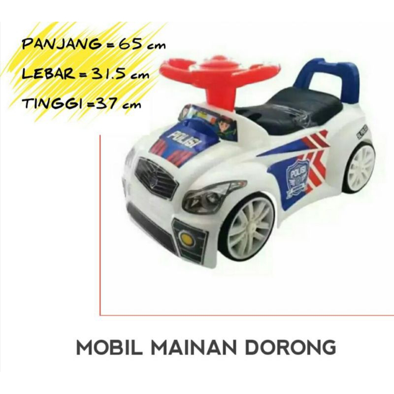 Mainan Mobil Polisi Ukuran Jumbo / Mainan Mobil Dorong Bisa Di Naiki