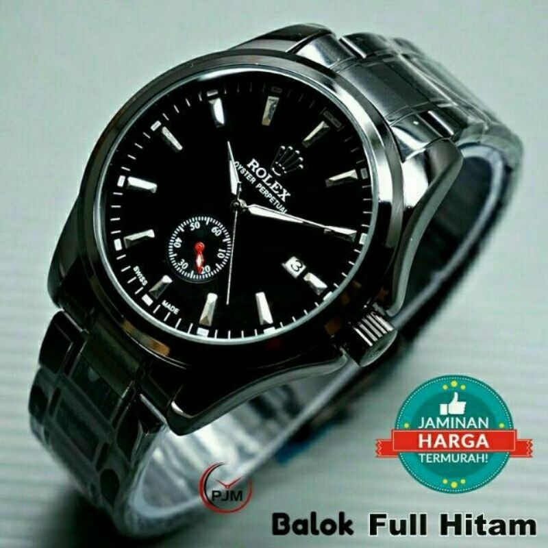 Jam Tangan Pria Terlaris/Jam Tangan Rantai Stainles Steel  Pria Rolek 6693 Full set TERMURAH