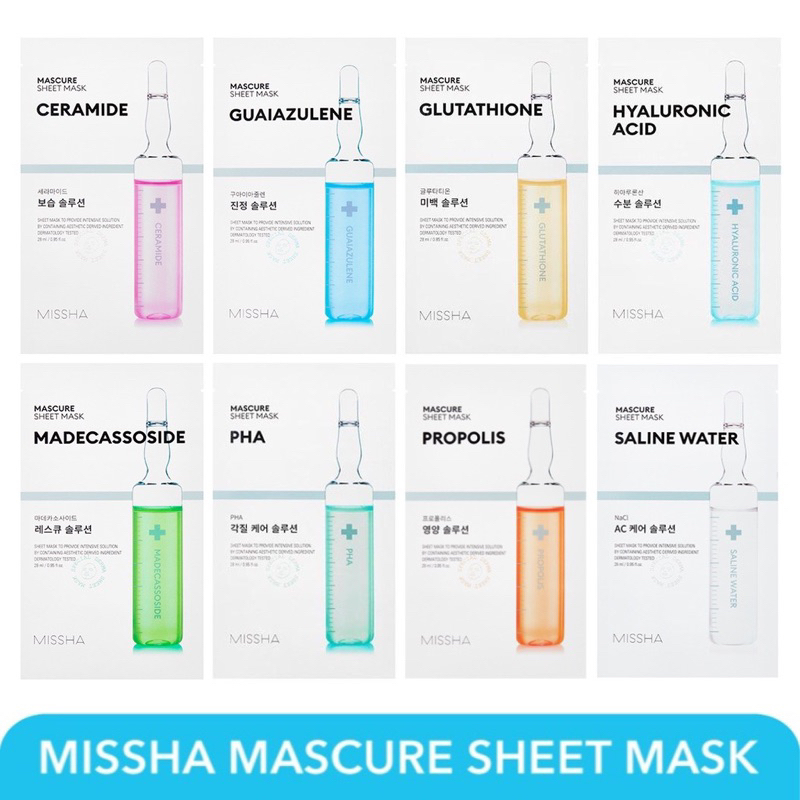 MISSHA MASCURE SHEETMASK - masker wajah 28ml