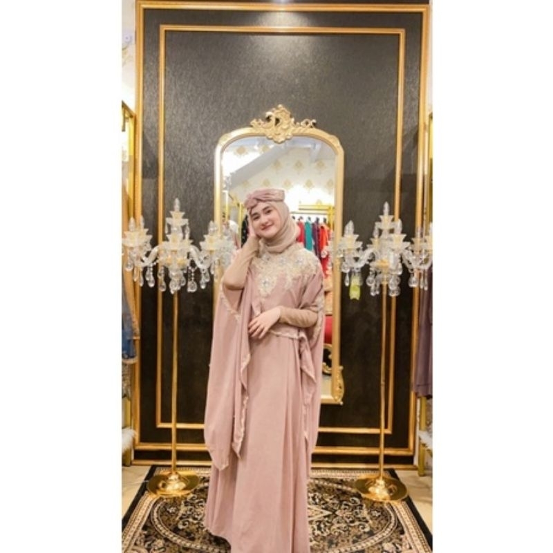 Kaftan Wanita Lebaran | Kaftan Putih Premium | Kaftan Jumbo Mewah Pesta | Kaftan Premium Import | Ka