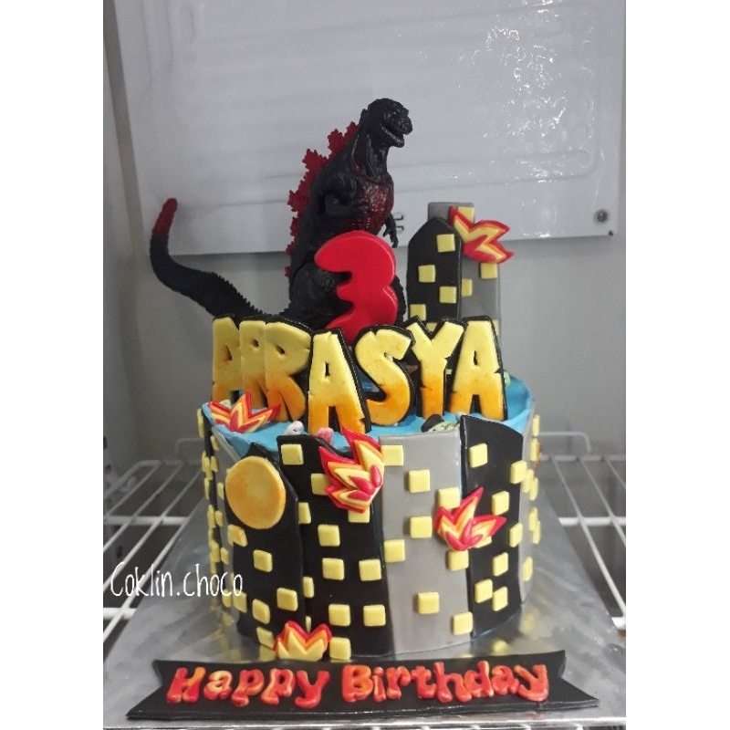 

KUE ULANG TAHUN GODZILLA / CAKE GODZILLA / CAKE BIRTHDAY MONSTER GODZILLA / COSTUM CAKE JAKARTA/ KUE TART ULANG TAHUN UNIK / KUE ULTAH KARAKTER