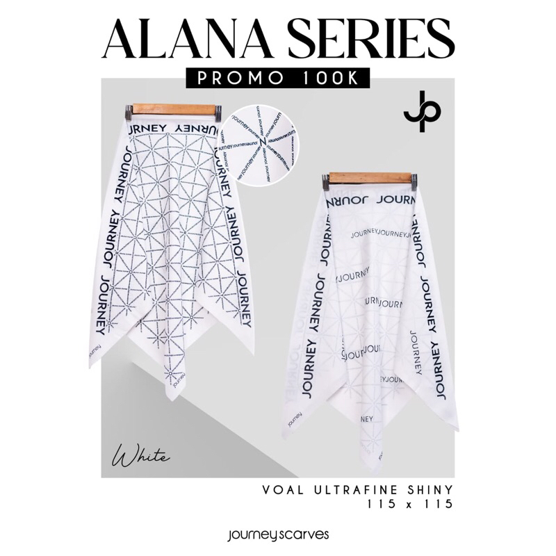 Hijab Motif Alana White By Journey Scarves