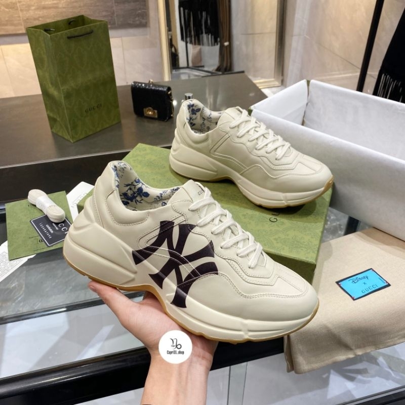 SEPATU GUCCI RHYTON SNEAKERS " NY " UNAUTHORIZED AUTHENTIC Free Kaos Kaki