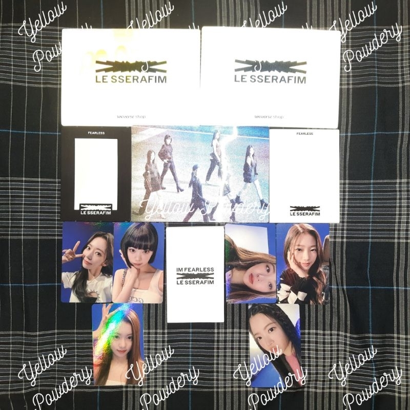 READY KAMAR SHARING POB WEVERSE PC ALBUM LE SSERAFIM FEARLESS PHOTOCARD OFFICIAL BENEFIT HOLO VOL 1 