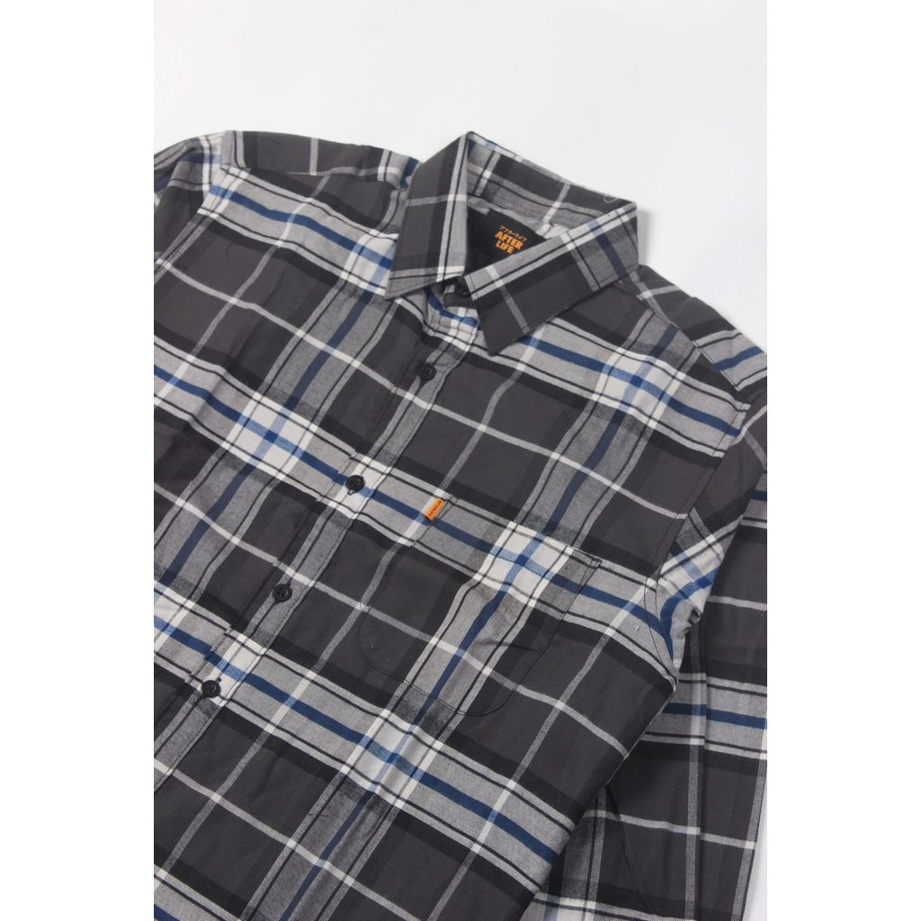 AFTERLIFE - Kemeja Flannel Black Shocked