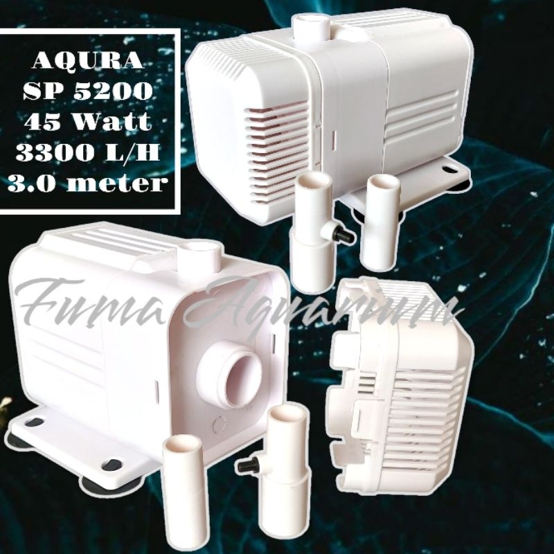 AQURA 5200 SP-5200 mesin pompa celup filter kolam, pompa filter air aquarium waterfall hidroponik air mancur, Submersible Pump Power Head Water Pump