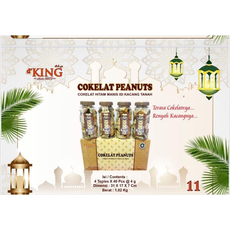 

DKing Cokelat Peanuts 1 BOX isi 4 Pack Cokelat isi Kacang Tanah