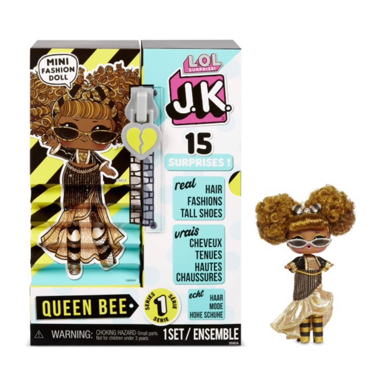 LOL JK Surprise QUEEN BEE Mini Fashion Doll First Series 15 Surprises