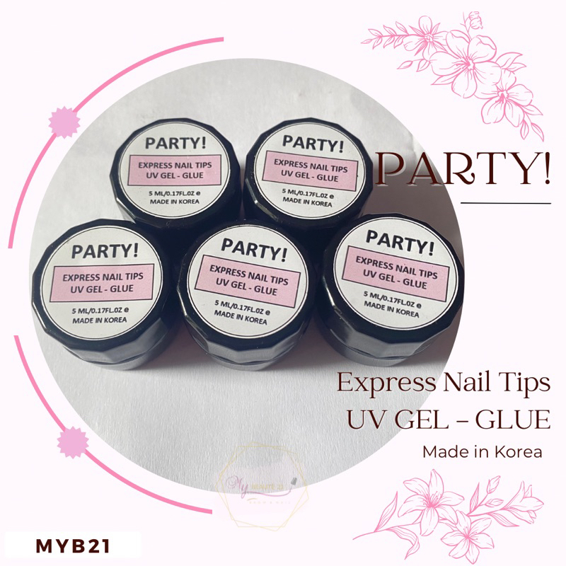 EXPRESS NAIL TIPS UV GEL GLUE PARTY LEM NAIL TIP EXTENTION