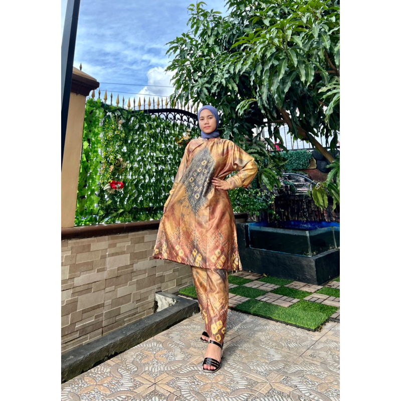 SETELAN CELANA JUMPUTAN PALEMBANG ASLI SUTRA SILK