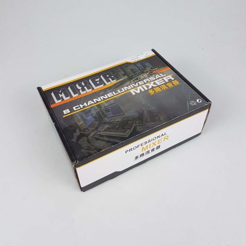 Professional Audio Mixer Input 8 Channel Mono / 4 Channel Stereo Dengan 2 Output 6.5mm - AM-228 - Black