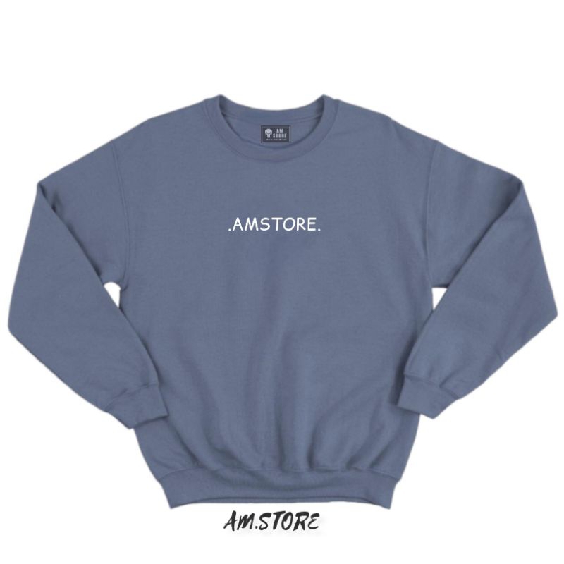 AMSTORE- Sweater crewneck sablon jumbo amstore bigsize unisex pria wanita size xxxl xxxxl xxxxxl.