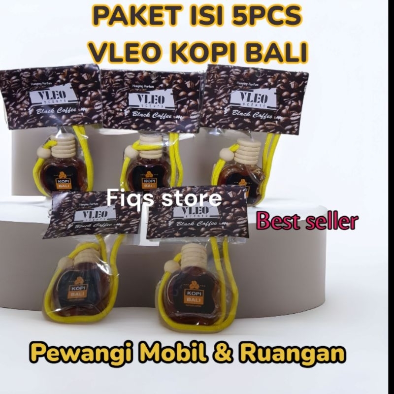 PROMO 5 PCS Parfum Mobil Pengharum Ruangan Botol Apel - Kopi Bali Gantung Vleo