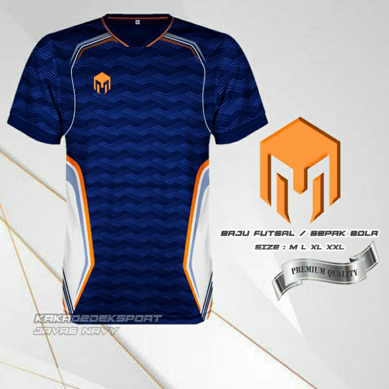 BAJU FUTSAL / JERSEY FUTSAL BAHAN PREMIUM / JPS navy MILLS